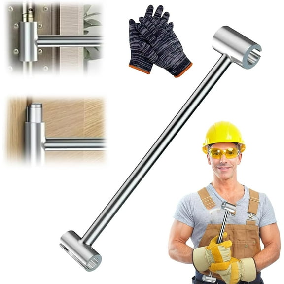 Guidelinel Door Hinge Adjustment Tool, New Prosperousk Hinge Hole Adjustment Wrench, Dedicated Door Gap Adjustments Tool for Residential, Fire Protection, Security, Clean Room, Easy to Repair (L)