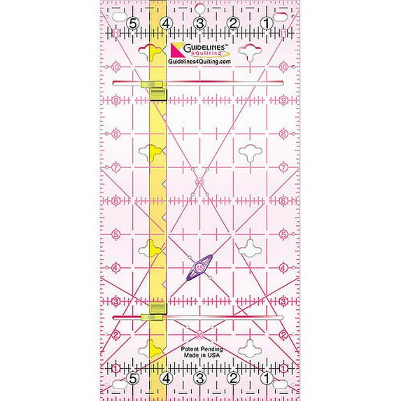 Guidelines Quilting Ruler, 6" X 12"