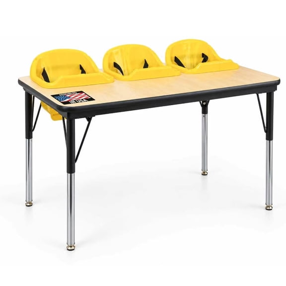 Guidewill Commercial-Grade 3-Seat Feeding Table Toddler Eating Table