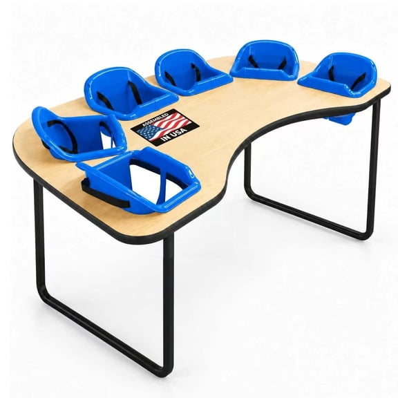 Guidewill Commercial-Grade 6-Seat Feeding Table Toddler Eating Table