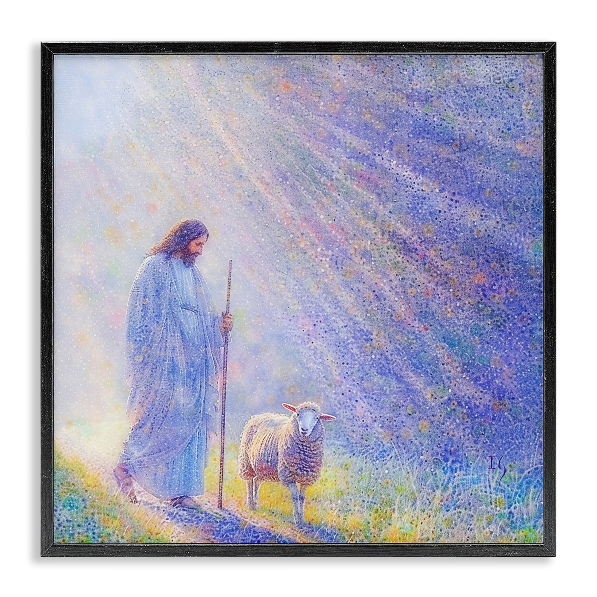 Guiding Light Shepherd Black Framed Giclee Art, design by Ivan Guaderrama
