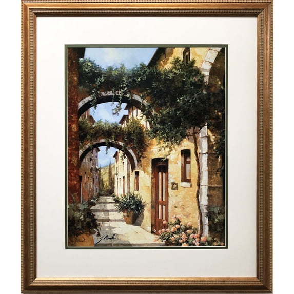 Guido Borelli "Sotto Gli Archi" Custom Framed Hand Signed Art Generic