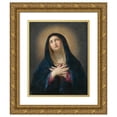 thumbnail image 1 of Guido Reni 12x14 Gold Ornate Wood Frame and Double Matted Museum Art Print Titled - The Madonna in Prayer, 1 of 4