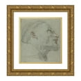 thumbnail image 1 of Guido Reni 20x22 Gold Ornate Framed and Double Matted Museum Art Print Titled - Head of Saint Francis (Before C. 1632), 1 of 4