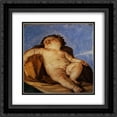 thumbnail image 1 of Guido Reni 2x Matted 20x22 Black Ornate Framed Art Print 'Cherub sleeps', 1 of 2