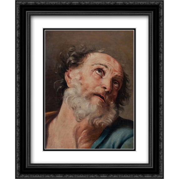 Guido Reni 2x Matted 20x24 Black Ornate Framed Art Print 'Saint Peter'