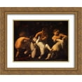 thumbnail image 1 of Guido Reni 2x Matted 24x20 Gold Ornate Framed Art Print 'Angels', 1 of 2