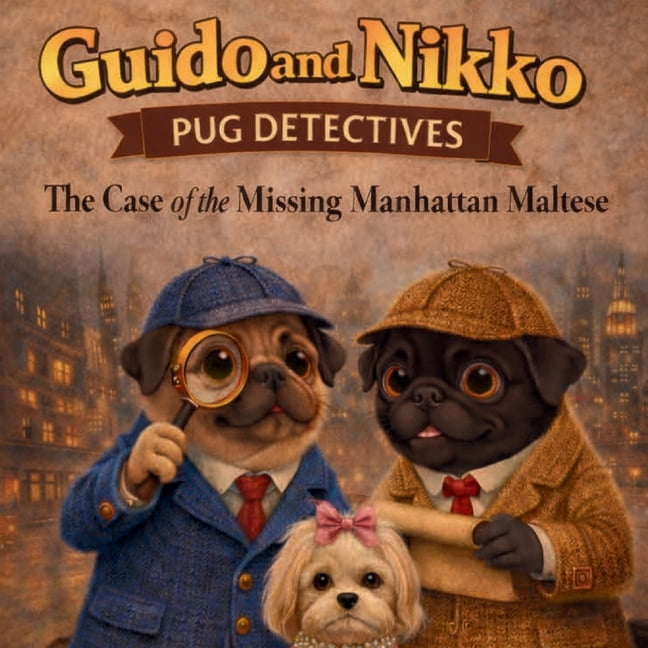 Guido and Nikko Pug Detectives The case of the Missing Manhattan Maltese, (Paperback)