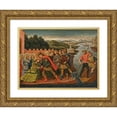 thumbnail image 1 of Guidoccio di Giovanni Cozzarelli 14x12 Gold Ornate Wood Frame and Double Matted Museum Art Print Titled - The Return of Ulysses, 1 of 4