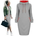 thumbnail image 1 of Guieoi Dress for Women under $10.00 Plus Size Women Casual Winter Shirt Dress Ladies Long Sleeve Mini Sweatshirt Dress Gray Black*Friday/Cyber*Monday, 1 of 5