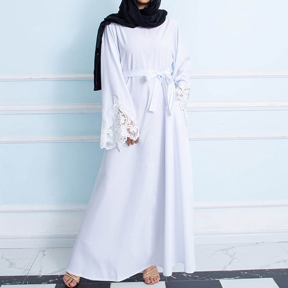 Guieoi Dress for Women under $10.00 Plus Size Women's Fall Dress Round Neck Sequin Dress Short Sleeves Large Dress White