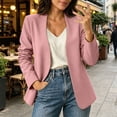 thumbnail image 1 of Guieoi Fall Blazer for Women Long Sleeve Business Casual Office Jacket Pink M, 1 of 9