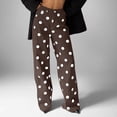 thumbnail image 1 of Guieoi High Rise Jeans for Women Polka-Dot Extra-Long Floor-Sweeping Stretchy Denim Pants with Pockets Trousers Clothing Brown XL, 1 of 8