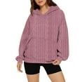 thumbnail image 1 of Guieoi Hoodies for Women Plus Size on Women's Oversized Sweatshirts Long Sleeve CrewNeck Side Zipper Pullover 2025 Fall Trendy Clothes Pink Black*Friday/Cyber*Monday, 1 of 7