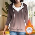 thumbnail image 1 of Guieoi Hoodies for Women Plus Size on Women's Printed Long Sleeve Fashion and Leisure Pocket Hooded Sweatshirt Top Brown, 1 of 7