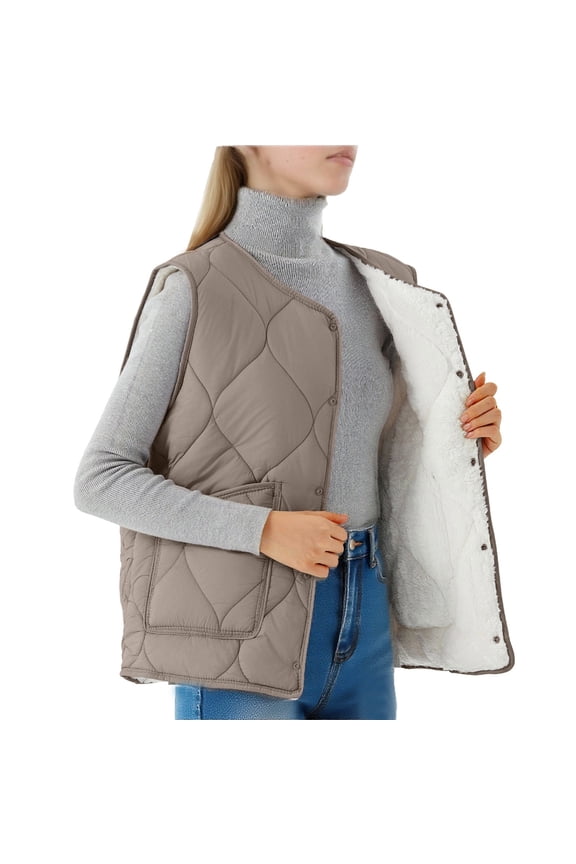 Jackets for Women Clearance under $10.00 Women's Warm Button Jacket Women's Home Coat Clothes Sleeveless Parkas With Pocket Brown Black*Friday/Cyber*Monday Clearance