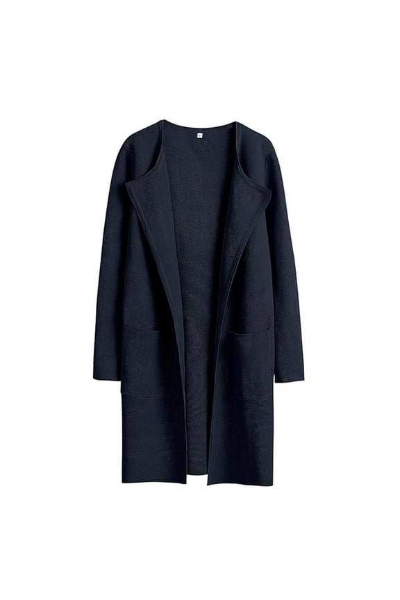 Jackets for Women Clearance under $10.00 Women Casual Pockets Printed Long Sleeve Jacket Plaid Coat Blue Black*Friday/Cyber*Monday Clearance