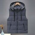 thumbnail image 1 of Guieoi Jackets for Women Clearance under $10.00 Women's Zipper Pocket Sleeveless Hooded Casual Jacket/jacket Gray Black*Friday/Cyber*Monday Clearance, 1 of 8