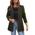 thumbnail image 1 of Guieoi Jackets for Women Winter Fashion Women Cardigan Collar Long Sleeve Casual Coat Blazer Blouse Green Black*Friday/Cyber*Monday Clearance, 1 of 5