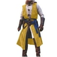 thumbnail image 1 of Guieoi Mens Coats and Jackets Winter Clearance Men Medieval Casual Solid Sleeveless Hooded Cardigan Blouse Shirt Yellow Black*Friday/Cyber*Monday Clearance, 1 of 6