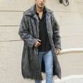 thumbnail image 1 of Guieoi Mens Coats and Jackets Winter Clearance Men's Winter Fleece Coat Style Long Sleeve Solid Color Turn Down Collar Warm Coat Gray Black*Friday/Cyber*Monday Clearance, 1 of 8