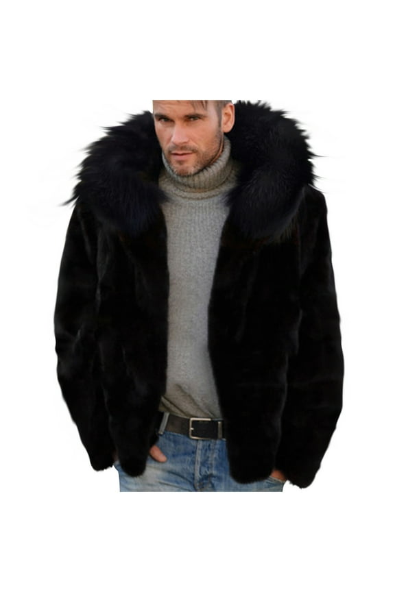 Mens Coats Outerwear Winter Clearance 4xl Fashionable Men's Solid Color Long Sleeve Hooded Casual Coat Jacket Black Black*Friday/Cyber*Monday Clearance