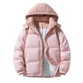 thumbnail image 1 of Guieoi Mens Coats Outerwear Winter Clearance 4xl Men's Puffer Jackets Stitching Drawstring Hooded Slim Fashion Tops with hood Pink Black*Friday/Cyber*Monday Clearance, 1 of 3