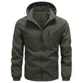 thumbnail image 1 of Guieoi Men's Solid-Color Lightweight Quick-Dry Windbreaker Outdoor Sports Jacket, Long-Sleeve Hooded Casual Jacket, 1 of 8