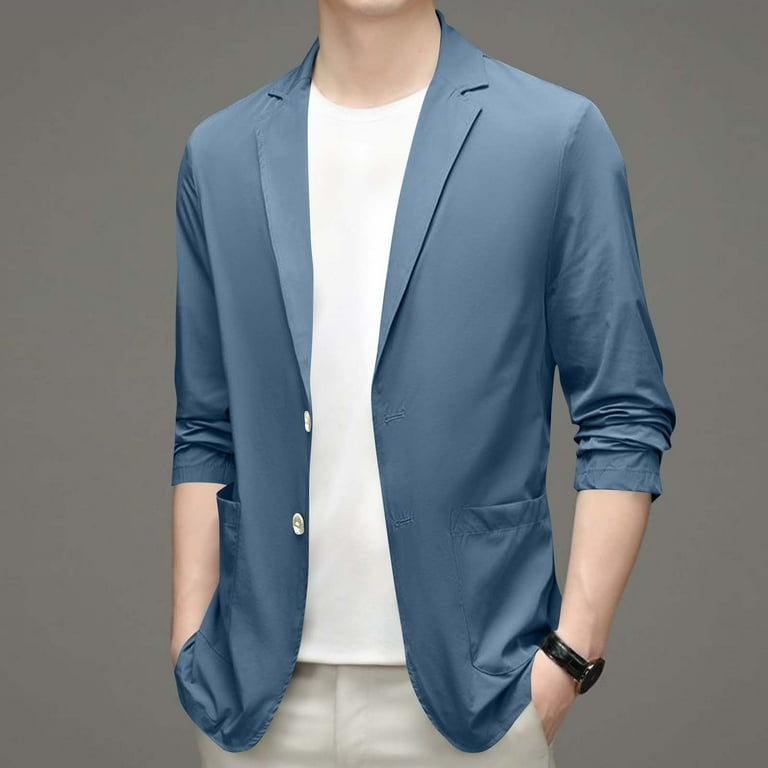 Guieoi Mens Coats and Jackets Winter Clearance Man Solid Color
