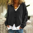 thumbnail image 1 of Guieoi Plus Size Jackets for Women Winter Button Solid Knit Sweater Cardigan Long Sleeve Jackets, 1 of 9