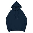 thumbnail image 1 of Guieoi Plus Size Jackets Women'S Solid Casual Hooded Activewear Long Sleeve Drawstring Sweatshirt Tops Blue Black*Friday/Cyber*Monday, 1 of 3