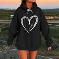 thumbnail image 1 of Guieoi Sweatshirts for Women Plus Size under $10.00 Women Fall Winter Casual Christmas Solid Round Neck Long Sleeve Pullover Blouse Sweatshirt Black Black*Friday/Cyber*Monday, 1 of 5