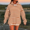 thumbnail image 1 of Guieoi Sweatshirts for Women Plus Size under $10.00 Women's Fashion Casual Ladies Stripe Printed Long Sleeve Tops Blouse Hooded Sweatshirts Red Black*Friday/Cyber*Monday, 1 of 3