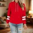 thumbnail image 1 of Guieoi Sweatshirts for Women Plus Size under $10.00 Women's Polka Print Hooded Sweatshirt Long Top Long Sleeved Pocket Red Black*Friday/Cyber*Monday, 1 of 5