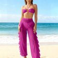 thumbnail image 1 of Guieoi Swimsuit Women Plus Size High-Waisted Swimsuit Set Three-Piece Swimwear Set Purple XXL, 1 of 4