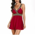 thumbnail image 1 of Guieoi Swimsuit Women Plus Size Summer 2026 Spring Fashion Plus Size Modest Skirted Two Piece Swimsuit Set Red L, 1 of 6