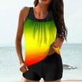 thumbnail image 1 of Guieoi Swimsuit Women Plus Size Summer Printed High-Waisted Modest Tankini Two-Piece Swimsuit Orange XL, 1 of 5