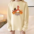 thumbnail image 1 of Guieoi Tops for Women Plus Size Womens Casual Loose Thanksgiving-print Round-neck Drop-shoulder Long-sleeved Sweater Top Beige Black*Friday/Cyber*Monday, 1 of 4