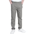 thumbnail image 1 of Guieoi Winter Warm Pants Plus Size Boys and Childrens Sports Cargo Pants Stretch Elastic Waist School Kids Twill Joggers for 4-13Years Gray, 1 of 8