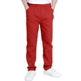 thumbnail image 1 of Guieoi Winter Warm Pants Plus Size Boys and Childrens Sports Cargo Pants Stretch Elastic Waist School Kids Twill Joggers for 4-13Years Red, 1 of 8