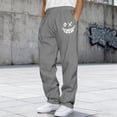 thumbnail image 1 of Guieoi Winter Warm Pants Plus Size Men's Fashion Drawstring Elastic Waist Solid Color Casual Sweat Length Pants Gray, 1 of 8