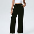 thumbnail image 1 of Guieoi Winter Warm Pants Plus Size Women's Wide Leg Sport Casual Loose High Waisted Drawstring Pants with Pockets Black, 1 of 9