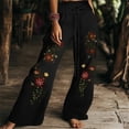 thumbnail image 1 of Guieoi Winter Warm Pants Plus Size Womens High Waist Drawstring Trousers with Pockets Black, 1 of 6