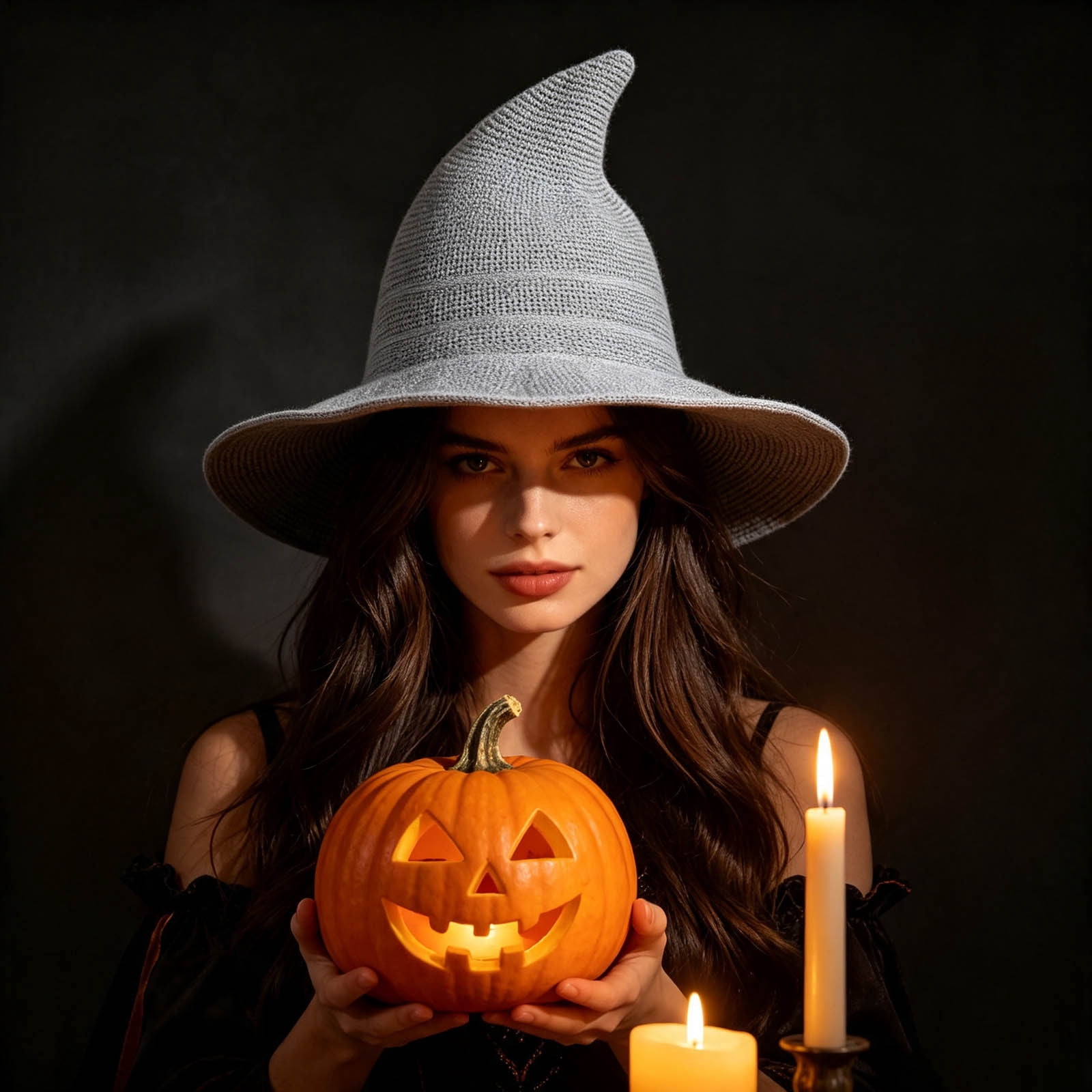 Guieoi Witch Hat Halloween Party Pointed Wizard Hat - Walmart.com