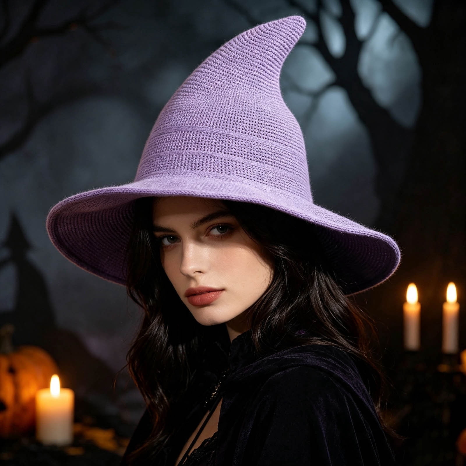 Guieoi Witch Hat Halloween Party Pointed Wizard Hat - Walmart.com
