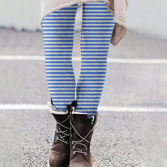 Guieoi Women Leggings under $5 Women Print Casual Hip Lifting Yoga Pants Leggings Elastic Pants Leggings Tight Pants Blue XXL