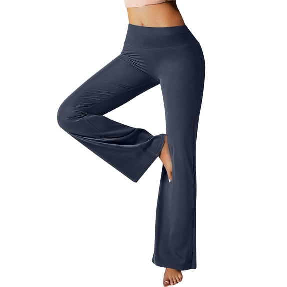 Guieoi Women Leggings under $5 Women Workout Out Pocket Leggings Fitness Sports Running Yoga Athletic Pants Blue L