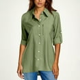 thumbnail image 1 of Guieoi Womens Shirts under $5 Women's Long Sleeve Sun Protection Shirts Outdoor Fast Dry Fishing Hiking Travel Shirts Green Black*Friday/Cyber*Monday Clearance, 1 of 9