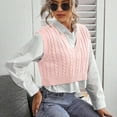 thumbnail image 1 of Guieoi Womens Sweaters 2025 Sweaters for Women Plus Size Casual Sleeveless Knitted Top Sweaters for Women Plus Size Sweater Vest Pink Black*Friday/Cyber*Monday Clearance, 1 of 8