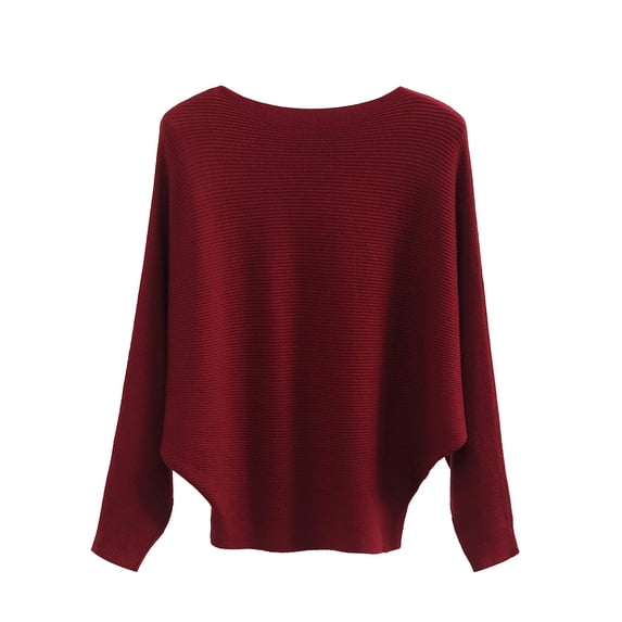 Guieoi Womens Sweaters 2025 Womens Sweaters Clearance New Knitwear Loose Long Sleeve Nail Bead Round Neck Sweater Red Black*Friday/Cyber*Monday Clearance